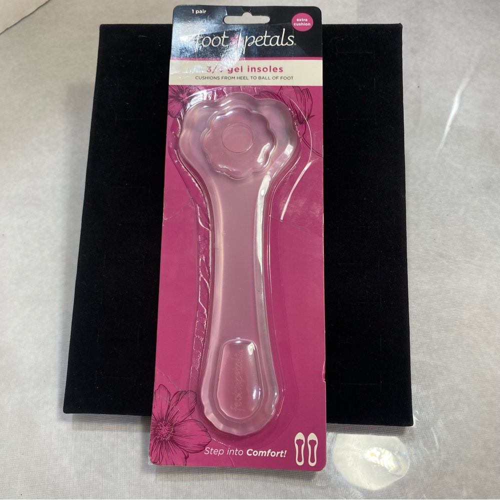 NEW Foot Petals 3/4 Gel Insoles Clear Cushion Heel to Ball Support